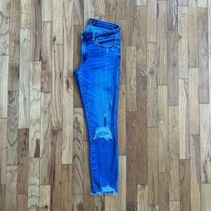 A&F Low Rise Distressed Ankle Jeans